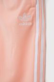 Дитячі штани adidas Originals колір рожевий гладке