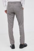 Штани з домішкою вовни Tiger Of Sweden чоловічі колір сірий облягаюче