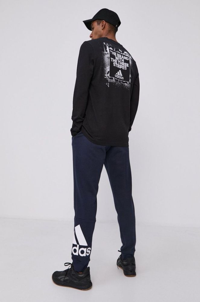 Штани adidas чоловічі колір синій з принтом (1511431) фото 2