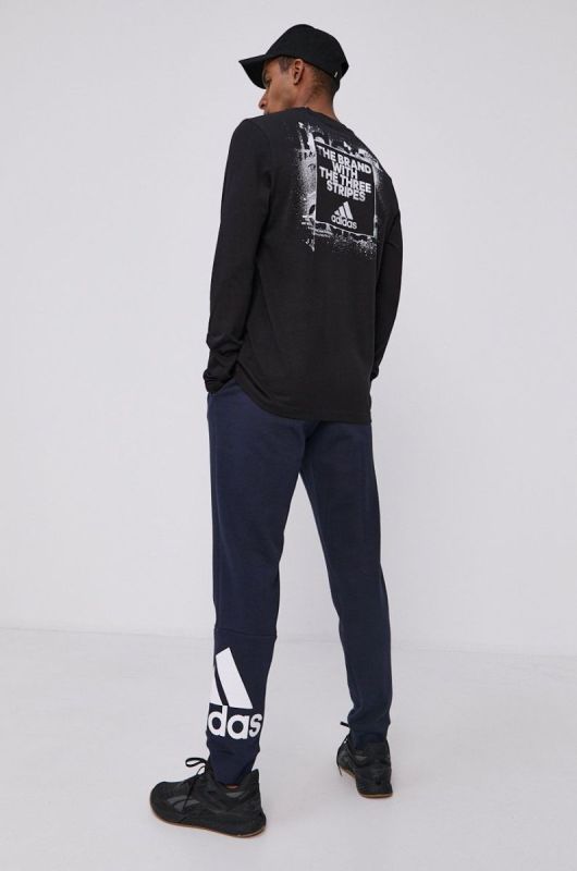 Штани adidas чоловічі колір синій з принтом (1511431) фото 2