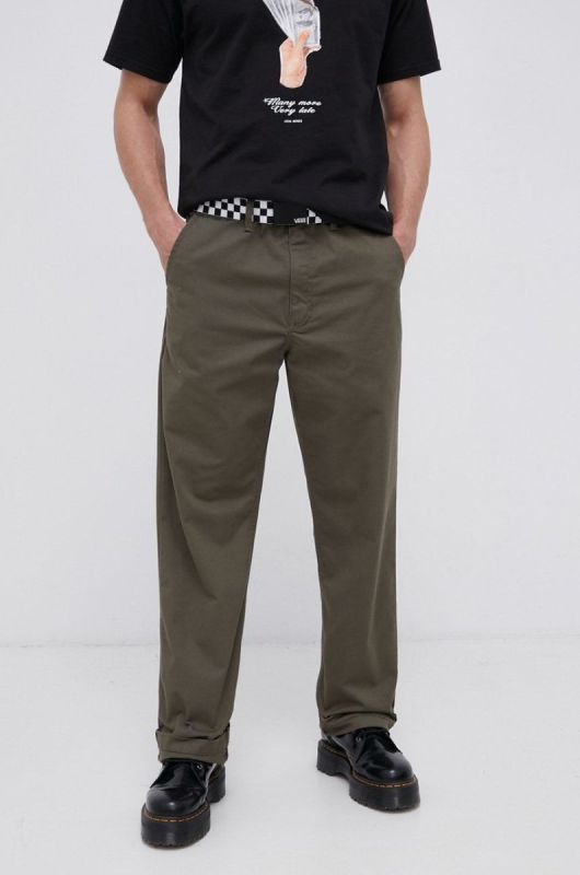 Штани Vans чоловічі колір зелений фасон chinos VN0A5FJBKCZ1-grape.leaf фото 2