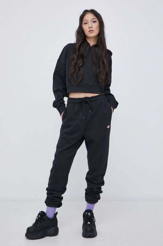 Штани Dickies колір чорний з принтом фото 3