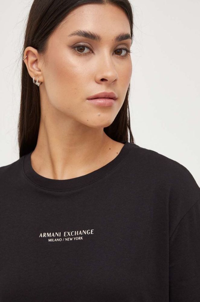 Сукня Armani Exchange maxi пряма колір чорний фото 5