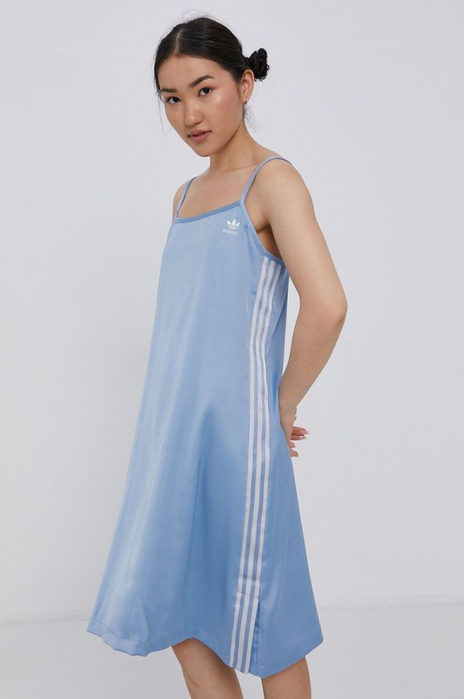 Сукня adidas Originals mini пряма колір блакитний (1532701)
