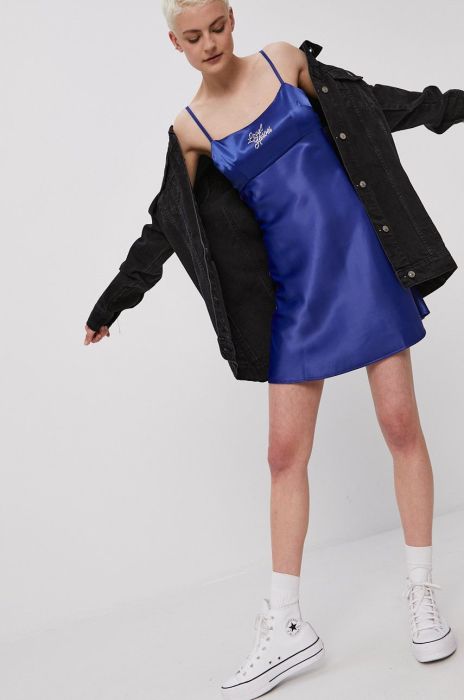 Сукня Local Heroes mini розкльошена колір блакитний