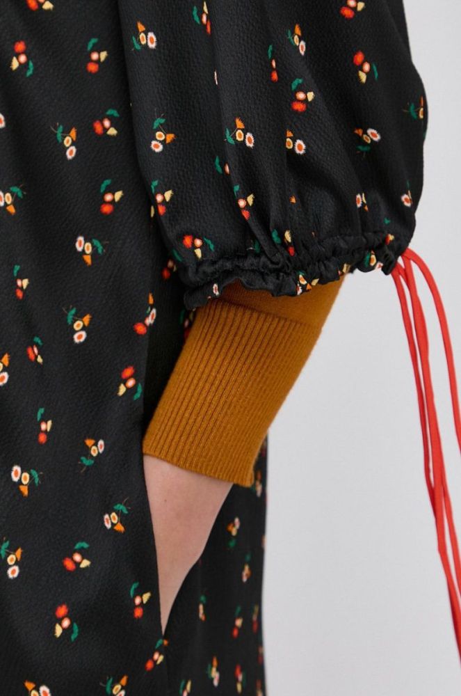Сукня Victoria Victoria Beckham колір чорний midi oversize фото 5