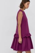 Сукня Victoria Victoria Beckham колір фіолетовий mini розкльошена