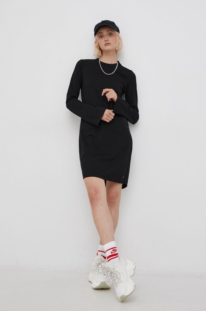 Сукня Superdry колір чорний mini облягаюча (2121171)