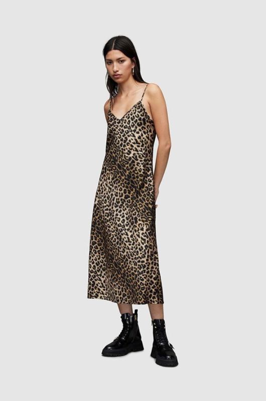 Сукня і светр AllSaints колір чорний maxi пряма