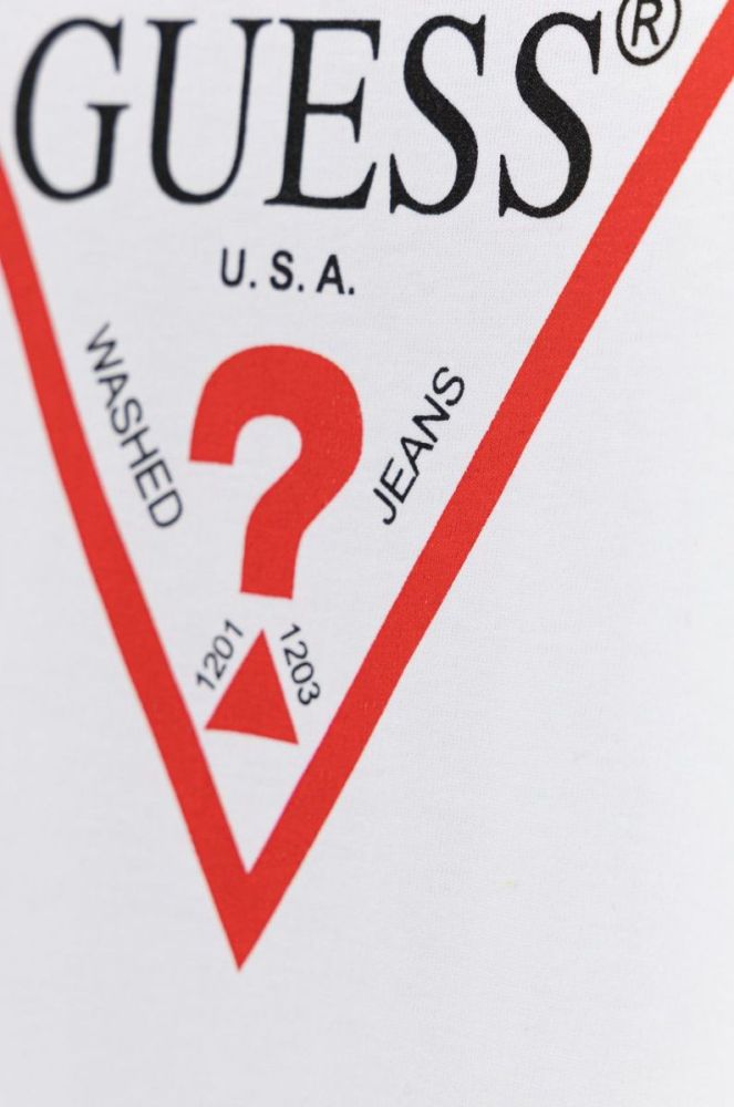 Дитяча бавовняна сукня Guess колір білий mini пряма (1538036) фото 3