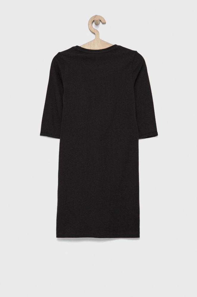 Дитяча бавовняна сукня Guess колір чорний mini пряма (1538028) фото 2