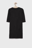 Дитяча бавовняна сукня Guess колір чорний mini пряма (1538028)
