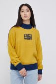 Светр HUF жіночий колір жовтий легкий півгольф