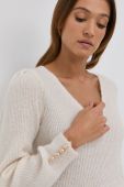 Светр з домішкою вовни Morgan жіночий колір кремовий легкий (3516580)