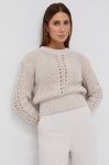 Бавовняний светер Morgan жіночий колір кремовий теплий