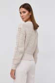 Бавовняний светер Morgan жіночий колір кремовий теплий