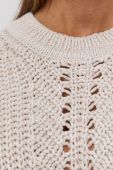 Бавовняний светер Morgan жіночий колір кремовий теплий
