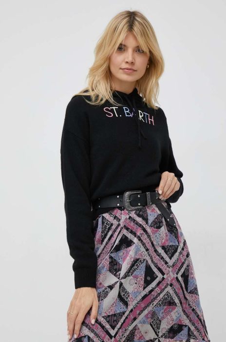 Вовняний светр MC2 Saint Barth жіночий колір чорний (2860698)