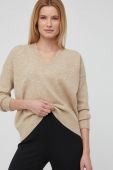 Светр з домішкою вовни Superdry жіночий колір бежевий