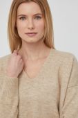 Светр з домішкою вовни Superdry жіночий колір бежевий
