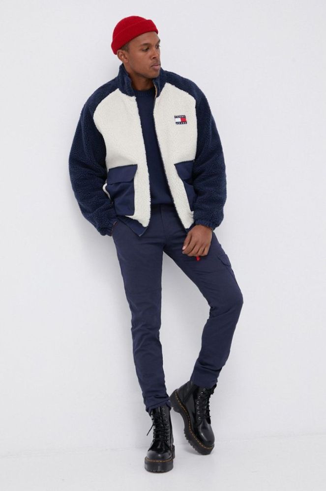 Бавовняний светер Tommy Jeans чоловічий колір синій (1770519) фото 2