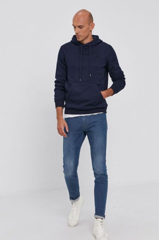 Кофта G-Star Raw чоловіча колір синій однотонна (1653377) фото 2
