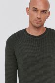 Светр з домішкою вовни Sisley чоловічий колір зелений