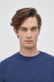 Светр з домішкою вовни Sisley чоловічий колір синій легкий (1838480)