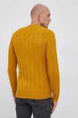 Светр з домішкою вовни Sisley чоловічий колір жовтий