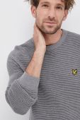 Бавовняний светер Lyle & Scott чоловічий колір сірий легкий