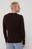 Вовняний светр Superdry чоловічий колір коричневий легкий