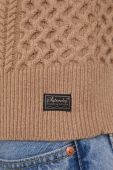 Вовняний светр Superdry чоловічий колір бежевий