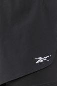Шорти Reebok GR9511 жіночі колір чорний гладкі