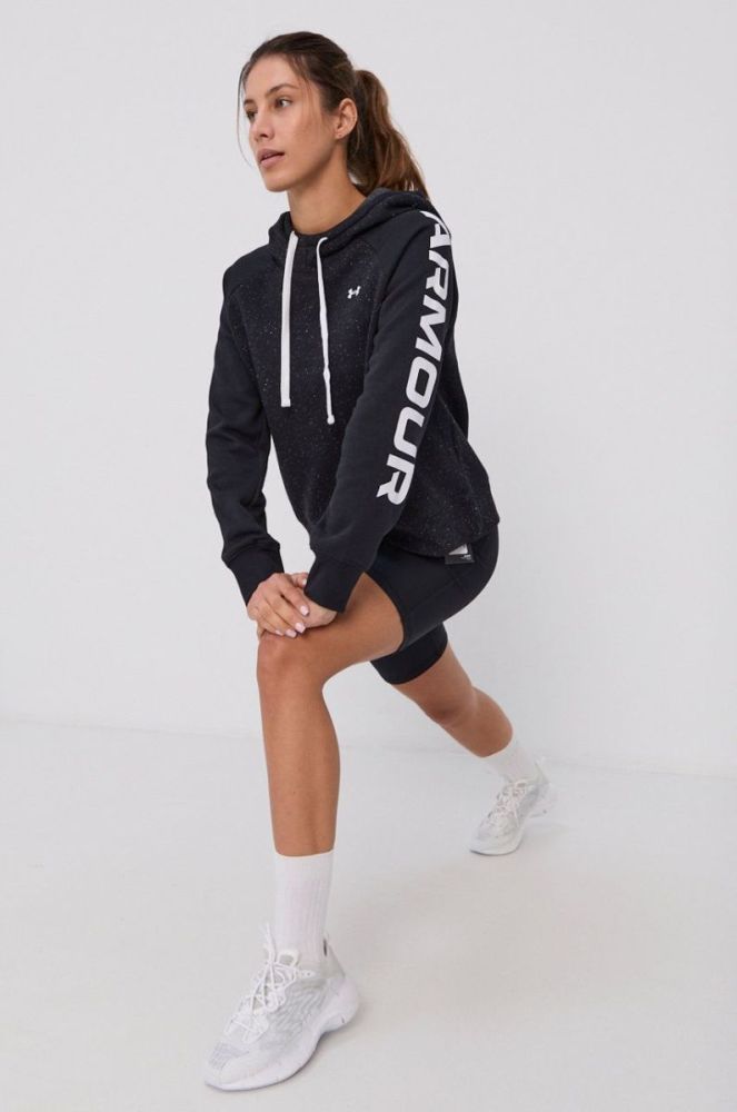 Шорти для тренувань Under Armour 1360939 жіночі колір чорний однотонні висока посадка 1360939-698 фото 2