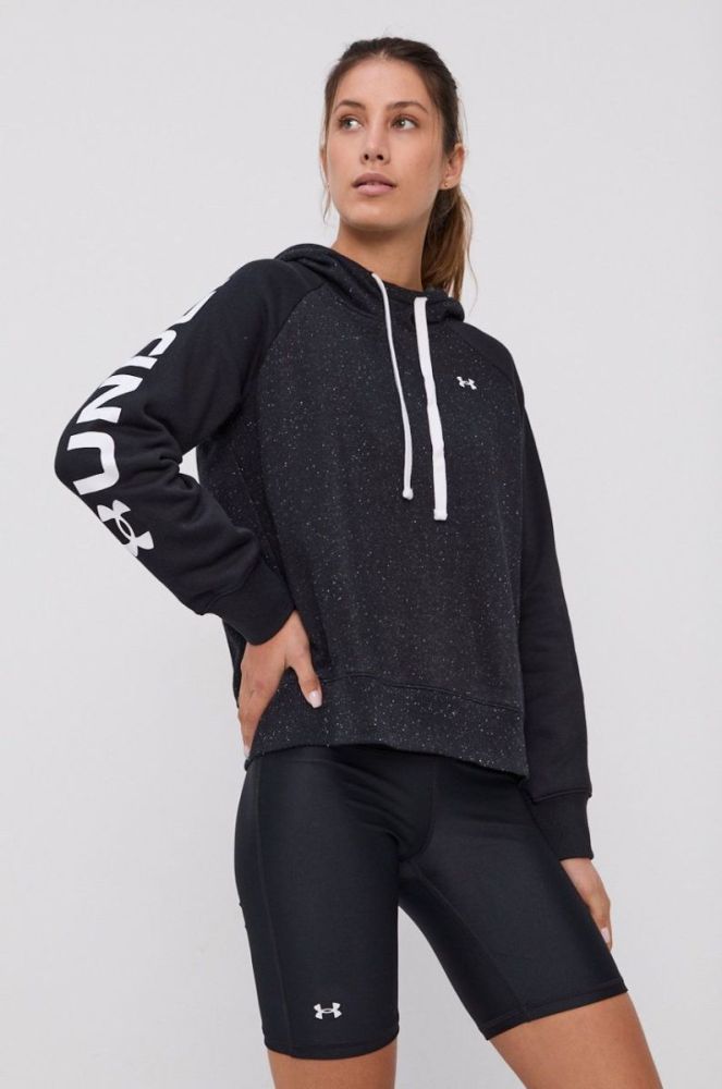Шорти для тренувань Under Armour 1360939 жіночі колір чорний однотонні висока посадка 1360939-698 фото 4