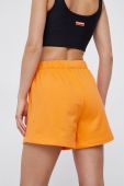 Бавовняні шорти P.E Nation жіночі колір помаранчевий гладкі висока посадка