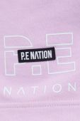 Бавовняні шорти P.E Nation жіночі колір фіолетовий гладкі висока посадка