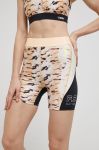 Шорти P.E Nation жіночі колір бежевий візерунок висока посадка (2062536)