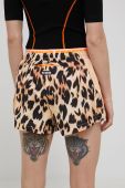 Шорти для тренувань P.E Nation жіночі колір помаранчевий візерунок висока посадка