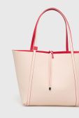 Двостороння сумочка Armani Exchange колір бежевий