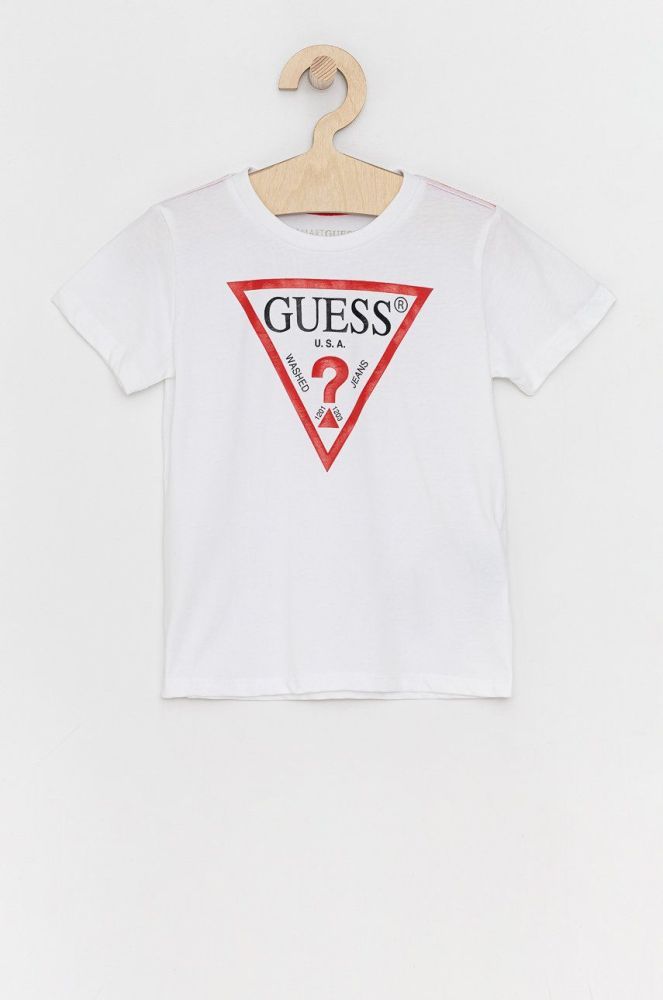 Дитяча футболка Guess колір білий меланж (1534955)