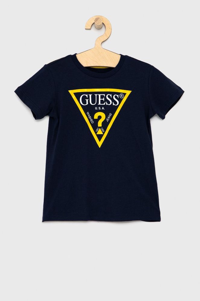 Дитяча футболка Guess колір синій меланж (1534930)