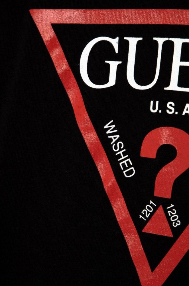 Дитяча футболка Guess колір чорний меланж (1534936) фото 3
