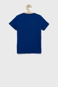 Дитяча бавовняна футболка EA7 Emporio Armani колір синій з принтом (1523253)