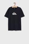 Дитяча бавовняна футболка Quiksilver колір чорний з принтом (1684175)