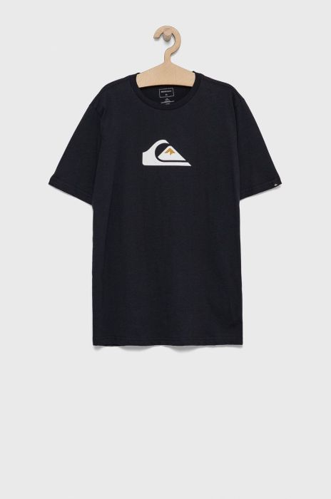 Дитяча бавовняна футболка Quiksilver колір чорний з принтом (1684175)