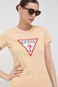 Бавовняна футболка Guess колір бежевий (2847146)