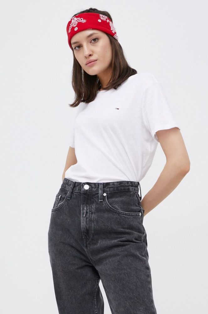 Бавовняна футболка Tommy Jeans колір білий (1773565) фото 2
