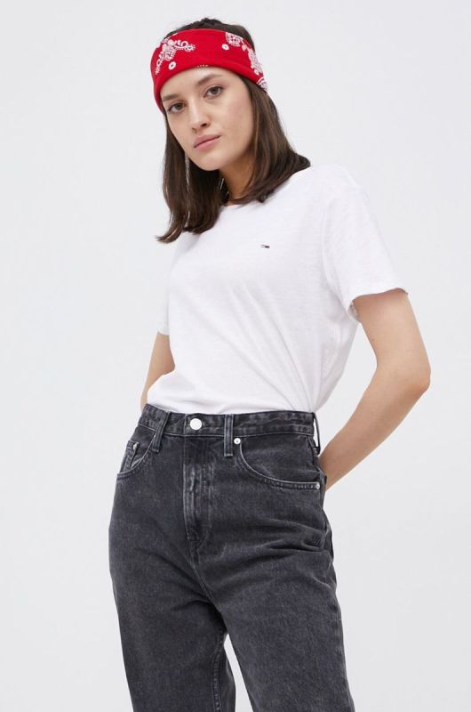 Бавовняна футболка Tommy Jeans колір білий (1773565) фото 2