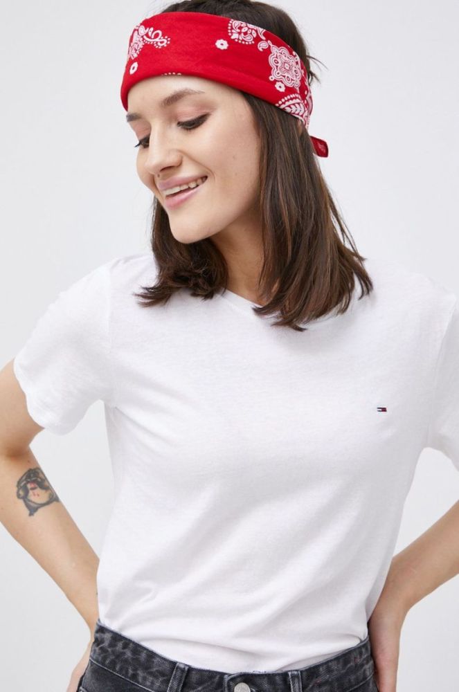 Бавовняна футболка Tommy Jeans колір білий (1773565) фото 7